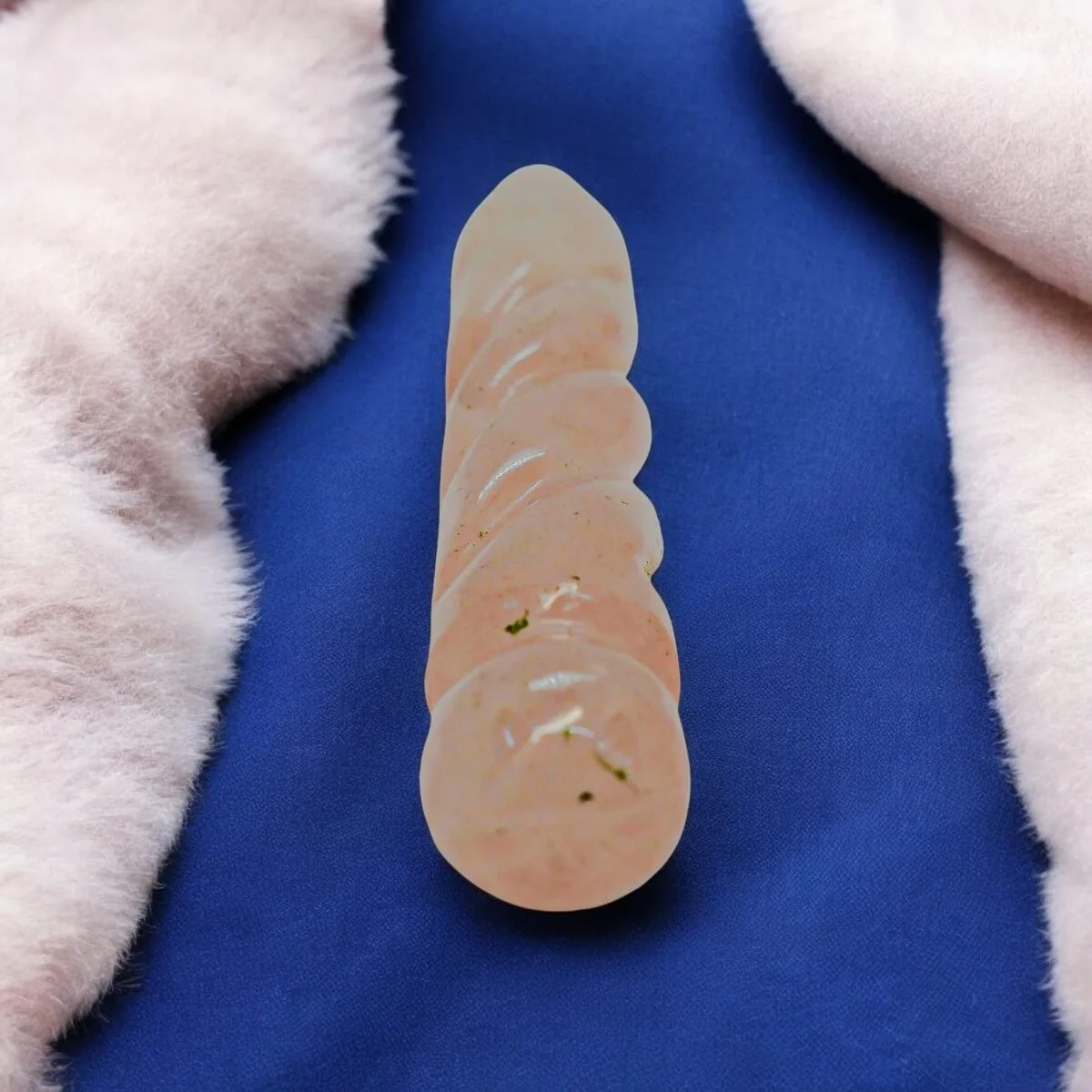 Rose Quartz Spiral Healing Wand AAA Quality - Image 2