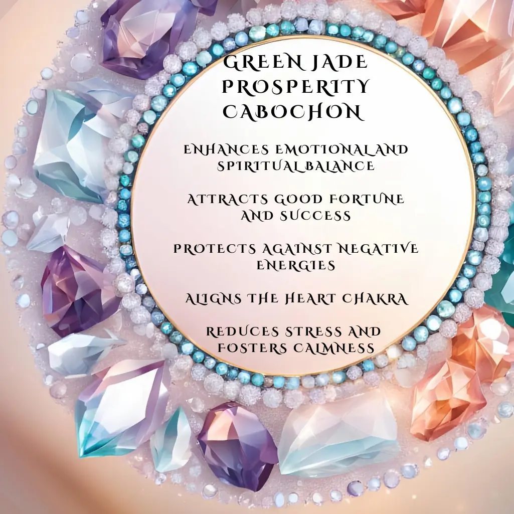 Green Jade Prosperity Cabochon AAA Quality - Image 3