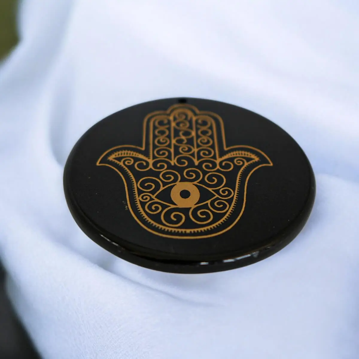 Hamsa Black Tourmaline Plate AAA Quality - Image 4