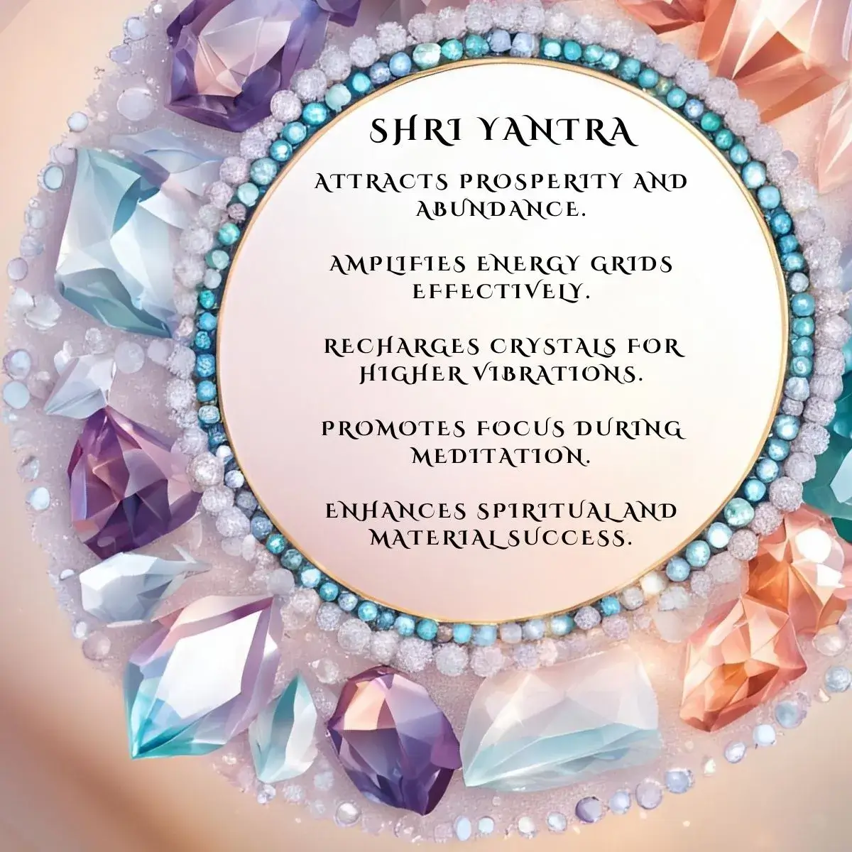 Shri Yantra Selenite Plate